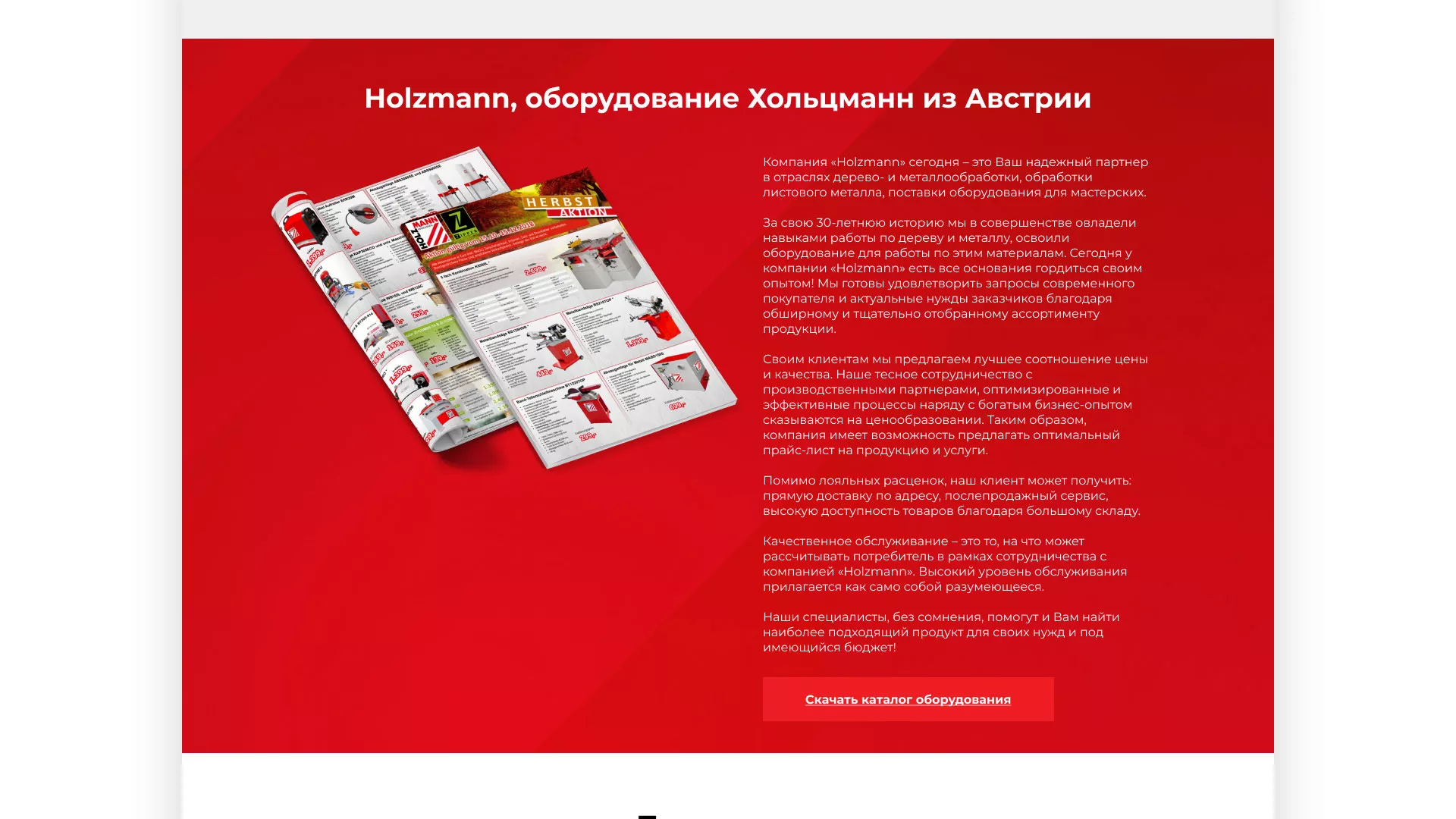Создание сайта компании «HOLZMANN Maschinen GmbH» в Красногорске