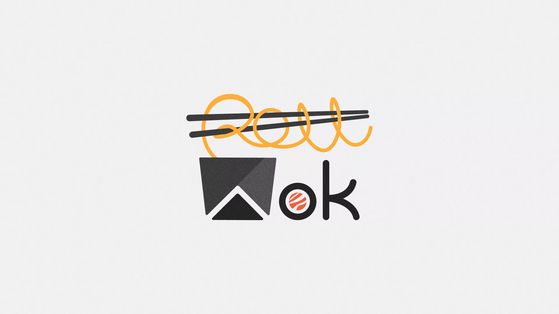 Разработка логотипа суши-бара «Roll Wok Club» в Красногорске
